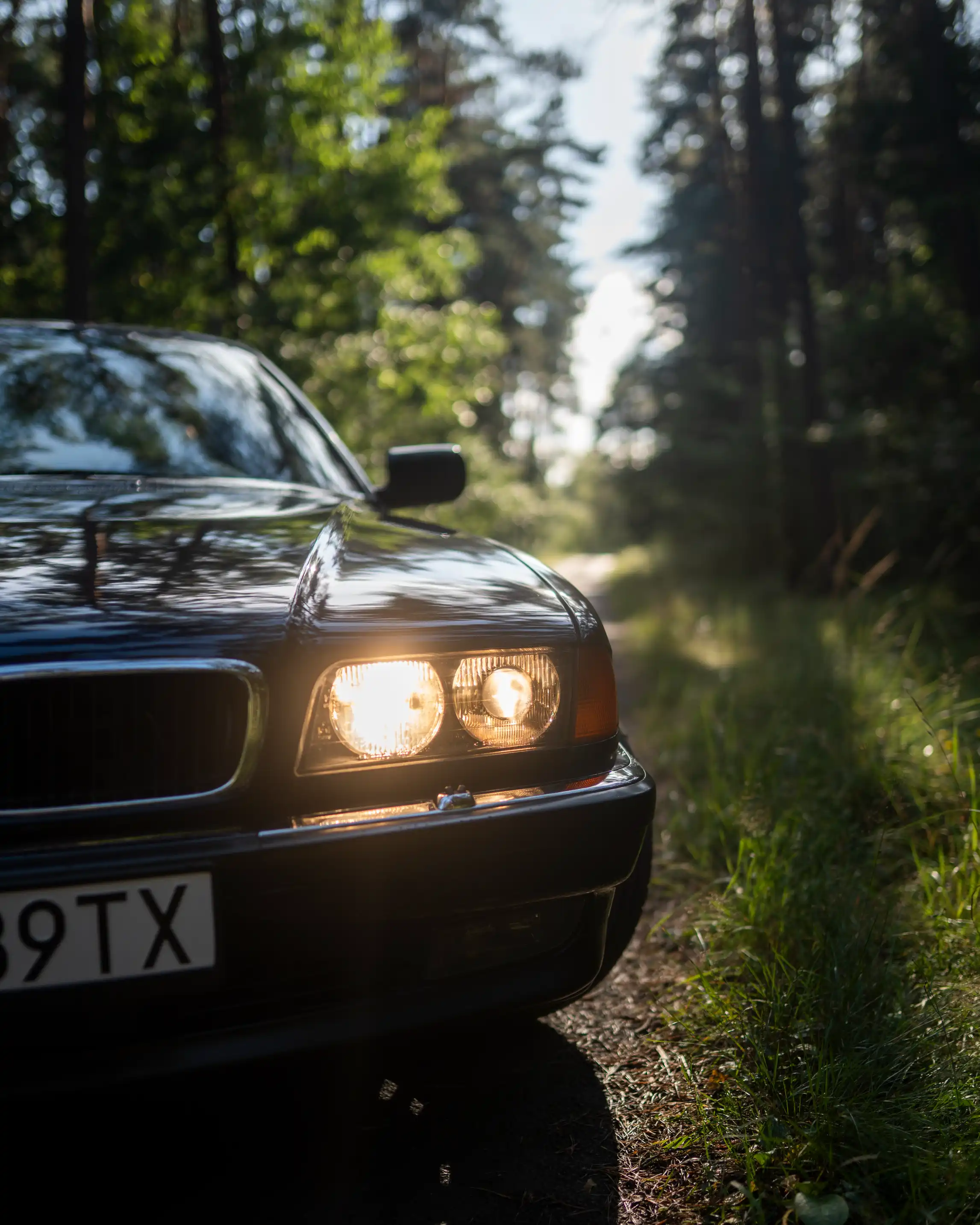 Reflektor i maska BMW E38